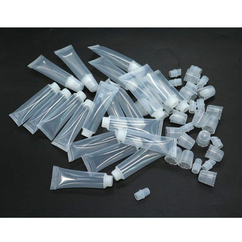 AKIRO 20Pcs Empty Refillable 10ml Mini Clear Lip Gloss Balm Cosmetic Containers With Syringe for DIY Lip Gloss - Image 3